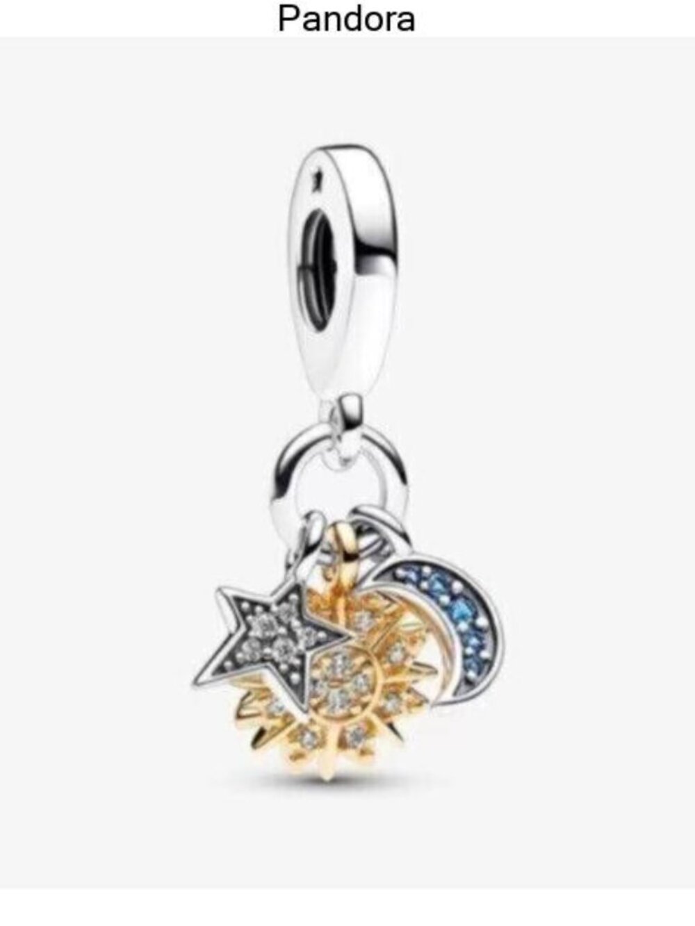 Pandora Two-tone Celestial Triple Dangle Charm
